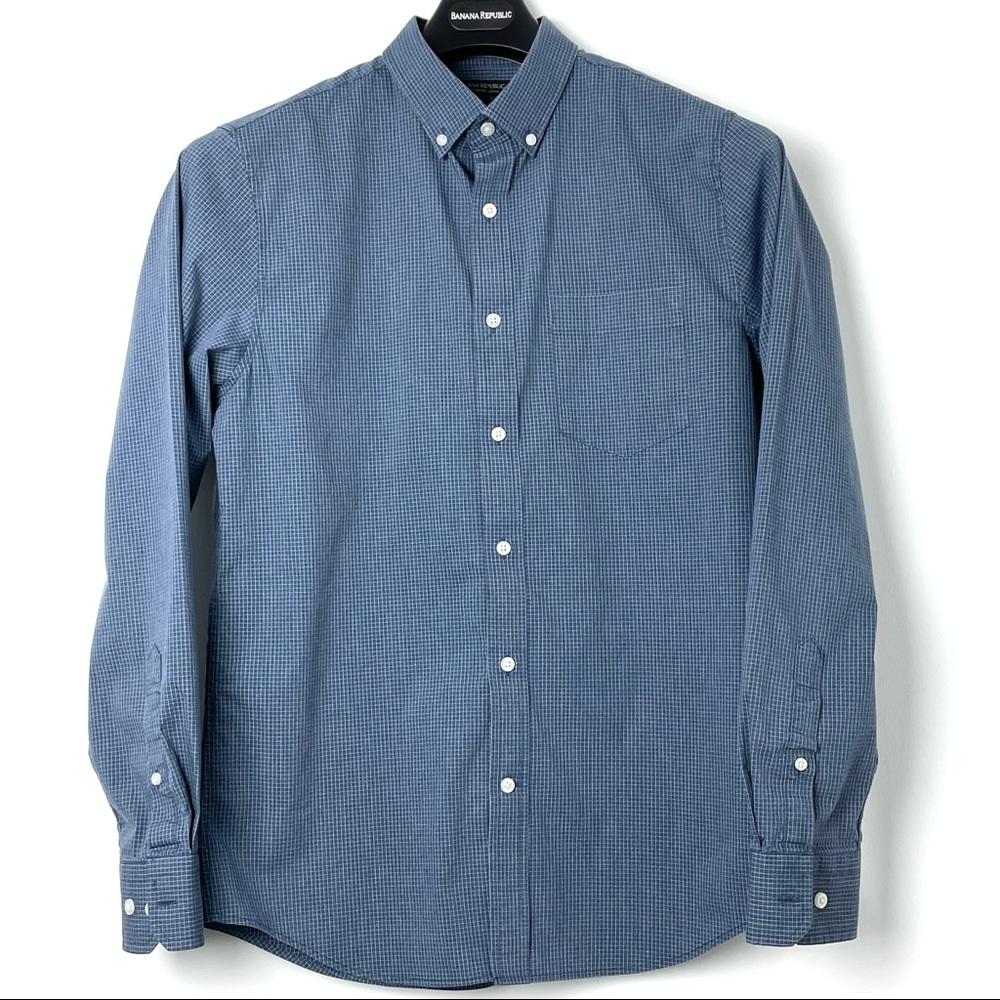 Banana Republic Slim Tech-Stretch Cotton Shirt Size -Medium